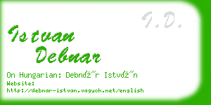 istvan debnar business card